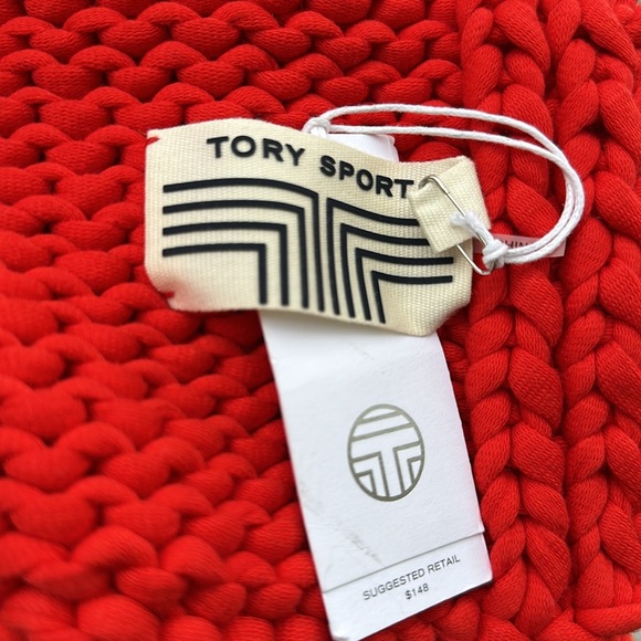 NWT Tory Burch Sport Hand Knit Multi-Color Colorblock Scarf - Picture 10 of 10